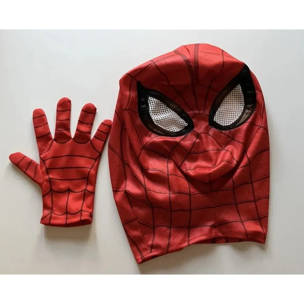 Disney Store Marvel Iron Spider-Man Costume Muscle Suit + Mask & 1 Glove EUC